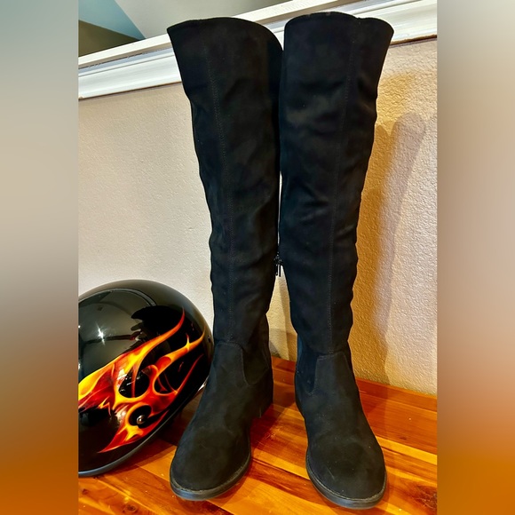 Rebel by Zigi Womens Onya, Round Toe Knee High Fashion Boots, Black, Size 7.5 - Picture 8 of 15